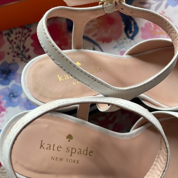 Kate Spade Deanna white vacchetta wedges - Picture 6 of 12